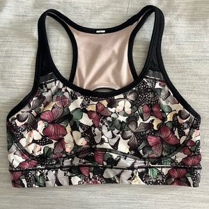 Lululemon butterfly workout sports bra